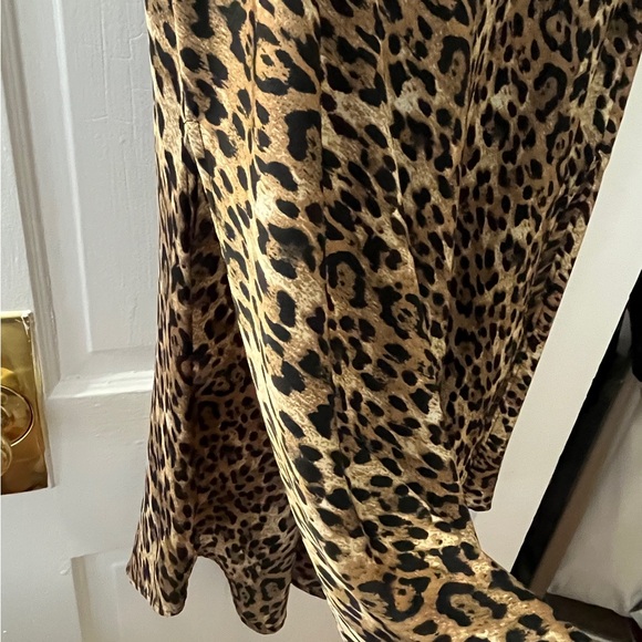 ZARA Leopard Animal Print Slip Midi Skirt, size XL - Picture 7 of 7